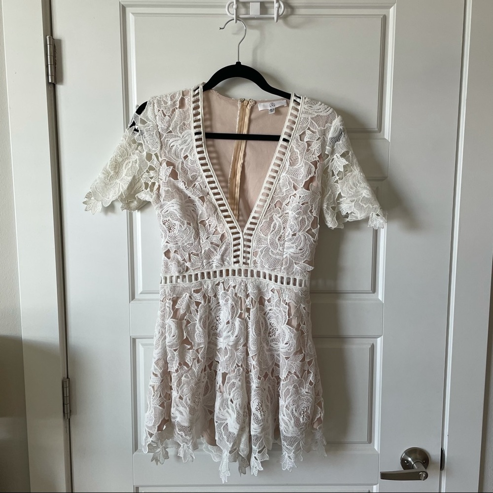 White lace romper
